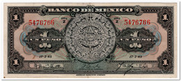 MEXICO,1 PESO,1945,P.38c,VF+ - Mexiko