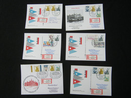 BRD , 6 Privatganzsachen , Alle Als Einschreiben 1990 - Privé Postkaarten - Gebruikt