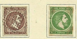 ESPAÑA 1873 - CARLOS VII - VASCONGADAS Y NAVARRA - EDIFIL Nº 160-161 - Used Stamps