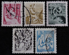 Timbre Du Brésil 1976 Occupations   Stampworld N° 1556 à 1559 Et 1561 - Usati