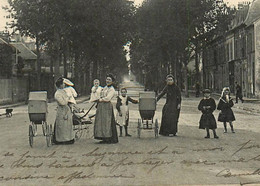 Mantes * Avenue De Rosny * 1906 * Landau Ancien Pram Kinderwagen Nounous Nourrices Bébé - Mantes La Ville