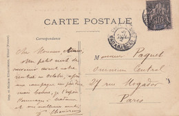 CP. MINE D'OR DE L'ANDAVAKOREA. 10c GRANDE COMORES. DIEGO-SUAEREZ POUR PARIS - Cartas & Documentos