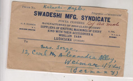 INDIA 1932 LUDHIANA PUNJAB Airmail Cover To Germany - Luchtpost