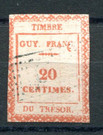 RC 19536 GUYANE FRANÇAISE TIMBRE FISCAL 20c TRESOR ( VOIR DESCRIPTION ) - Usati