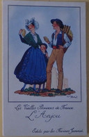 Vieilles Provinces De France L'Anjou Illustrateur Jean Droit Costume  - Publicité Au Dos Farines Jammet - Droit