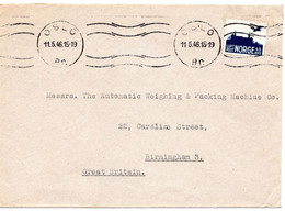 62610 - Norwegen - 1946 - 45o. Luftpost EF A Bf OSLO -> Grossbritannien - Covers & Documents