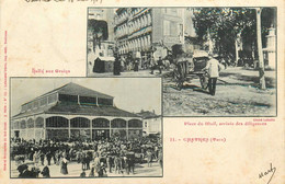 Castres * La Place Du Mail , Arrivée Des Diligences * Halle Aux Grains * Marché Foire Aux Bestiaux - Castres