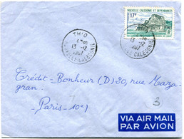 NOUVELLE CALEDONIE - Lettre Avec Cachet à Date De THIO Du 13 Décembre 1967 - R 6492 - Lettres & Documents