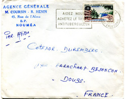 NOUVELLE CALEDONIE - Lettre Avec Flamme De Nouméa Timbre Antituberculeux Du 11 Mai 1968 - R 6495 - Cartas & Documentos