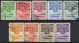 Basutoland 1933 Definitives Part Set Of 9 To 5/-, Used, SG 1/9 (BA) - 1933-1964 Colonia Británica