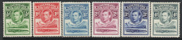 Basutoland 1938 GVI Definitives Part Set Of 6 To 4d, Hinged Mint, SG 18/23 (BA) - 1933-1964 Crown Colony
