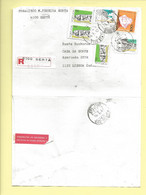 TIMBRES - BRIEFMARKEN - FRANCOBOLLI - SELLOS - STAMPS - LETTRE RECOMMANDÉ - PORTUGAL - TIMBRES NAVEGATEUR ET MAISONS - Storia Postale