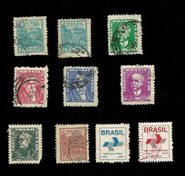 Brasile Lotto 10 Francobolli Old - Collections, Lots & Series