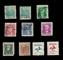 Brasile Lotto 10 Francobolli Old - Lots & Serien