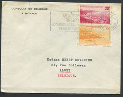 MONACO - N° 311A & 312 / LETTRE OM MONTE-CARLO LE18/9/1956 POUR LA BELGIQUE - TB - Briefe U. Dokumente
