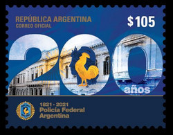 Argentina 2021 Bicentenary Of The Police MNH Stamp - Ungebraucht