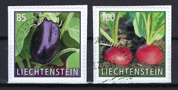 Liechtenstein 2018, Nr. 1888 + 1889, Gemüse Aubergine  Gestempelt Used - Oblitérés