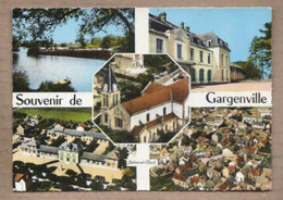 CPSM 78 - GARGENVILLE - SOUVENIR DE - TB CP Multivue Dont Vue Générale , Centre Eglise Rues Etc... - Gargenville