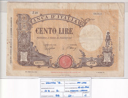 ITALIA 100 LIRE 15-03-1943 CAT. N° 21B - 100 Liras