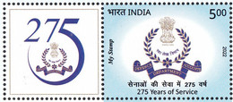 INDIA 2022  MY STAMP, 275 Years Maintainence Of Defence Accounts,  1v With Tab, Limited Issue MNH (**) - Unused Stamps