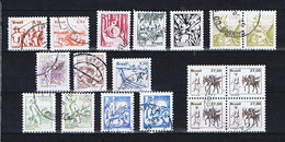 Brasil, Brasilien 1976-79: 18 Stamps, Phospor Paper With Color-shades Used, Phospor-Papier Gestempelt Mit Farbvarianten - Used Stamps