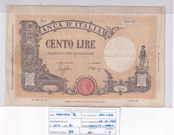 ITALIA 100 LIRE 09-12-1942 CAT. N° 21A - 100 Lire