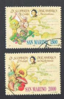 SAN MARINO - UN  1300.1301 - 1990 VIAGGIO DI C. COLOMBO    (COMPLET SET OF 2)   - USED° - Used Stamps