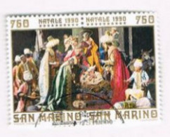 SAN MARINO - UN  1307.1308 - 1990 NATALE    (COMPLET SET OF 2 SE-TENANT)   - USED° - Used Stamps