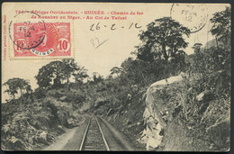 GUINÉE - N°37 / CPA CHEMIN DE FER , COL DE TAFORI LE 27/2/1912 POUR LA BELGIQUE - TB - Lettres & Documents