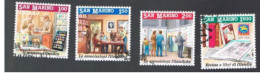 SAN MARINO - UN  1311.1315 - 1991 INVITO ALLA FILATELIA. IL MONDO DEL FRANCOBOLLO (4 STAMPS OF THE SET )   - USED° - Used Stamps