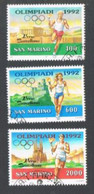 SAN MARINO - UN  1318.1320 - 1991 PREOLIMPICA: VERSO BARCELLONA     (COMPLET SET OF 3 )   - USED° - Oblitérés