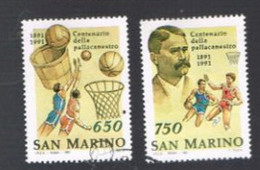 SAN MARINO - UN  1321.1322 - 1991 CENTENARIO DELLA PALLACANESTRO (BASKET)     (COMPLET SET OF 2 )   - USED° - Used Stamps
