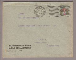 CH Portofreiheit Zu#5A Auf Brief Von Bern 1918-04-02 Blindenheim Bern - Franchise