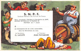 Illustrateur Jean CHAPERON - S. N. P. F. - Syndicat National Des Poivrots De France - Ivrognes, Tonneau - Humoriste - Chaperon, Jean