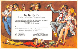 Illustrateur Jean CHAPERON - S. N. P. F. - Syndicat National Des Poivrots De France - Ivrognes, Pin-up - Humoriste - Chaperon, Jean