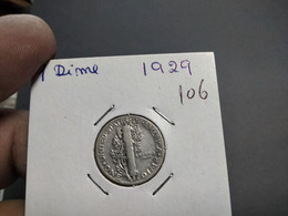 UNITED STATES DIME 1929 KM# 140 - Mercury Dime (G#31-106) - 1916-1945: Mercury (Mercurio)