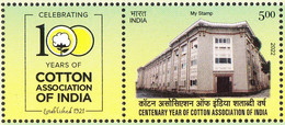 INDIA 2022  MY STAMP, 100  Years COTTON Association Of India,  1v With Tab, Limited Issue MNH (**) - Neufs