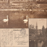 Allemagne 1915. Carte Postales De Franchise Militaire, Cygnes De Mönchengladbach, Münsterkirche Et Geroweiher - Cisnes