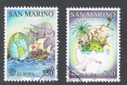 SAN MARINO - UN  1351.1352 - 1992 EUROPA    (COMPLET SET OF 2)   - USED° - Gebruikt