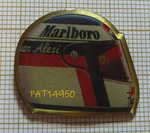 PAT14950 F1 CASQUE De Jean ALESI En Version EPOXY Base Dorée Sponsor MARLBORO - F1