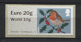 206 GRANDE BRETAGNE 2012 - Distributeur Adhesif ATM Euro 20g - Oiseau - Neuf ** (MNH) Sans Charniere - Post & Go (distributeurs)