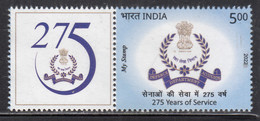 My Stamp MNH 2022 India, 275 Years Of  Defence Account Dept., - Unused Stamps