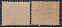 2 Perfin, Perfins, British India 1937 Used - Perforés