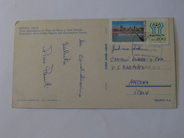 ARGENTINA POSTCARD TO ITALY 1978 - Used Stamps