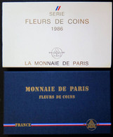 F5000.43 - COFFRET FLEURS DE COINS - 1986 - 1 Centime à 100 Francs RARE - BU, BE, Astucci E Ripiani