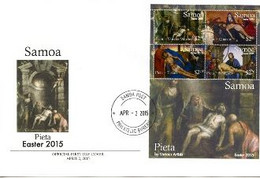 Samoa 2015, Easter, Painting By Tizian, Quarton, Perugino, Van Der Weyden, BF - Quadri