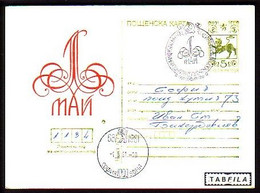 BULGARIA  - 1981 - Spec. P.card - 1 May Spec.cache Travel - Postcards