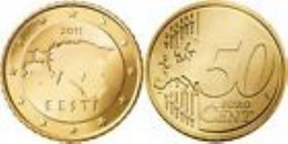 Estland  2022   50 Cent  Deze Zeer Zeldzame UNC Munt Komt Uit De BU Set    UNC Du Coffret  !!!!! - Estonie