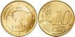 Estland  2022   10 Cent  Deze Zeer Zeldzame UNC Munt Komt Uit De BU Set    UNC Du Coffret  !!!!! - Estland