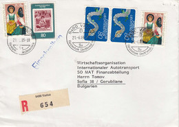 Liechtenstein - 002/1985 - R-Brief Echt Gelaufen Aus Vaduz Nach Sofia/Bulgaria - Covers & Documents